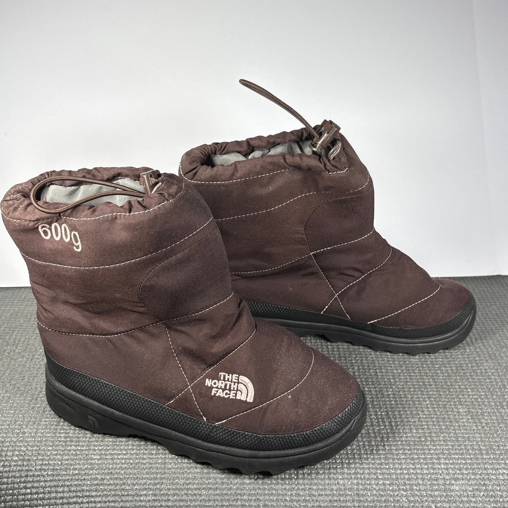 The North Face Nuptse Après Booties Girls Size 5 Brown 600g Insulation Outdoor - Picture 4 of 8